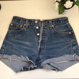 Levi High Waisted Jean Shorts